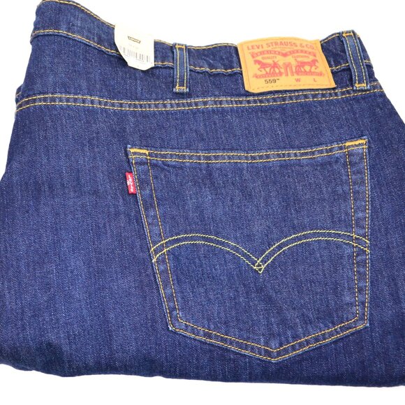 Levi's 559 Men's Size W54 L32 Blue Loose Straight Fit Denim Jeans - Picture 1 of 5